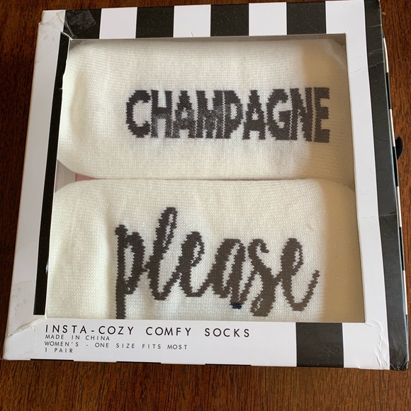 Champagne Please Socks - Insta Cozy NEW in Box - Picture 1 of 3